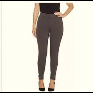 LISA RINNA COLLECTION SOFT SKINNY PONTE KNIT PANT WITH ZIPPER DETAIL. NWOT